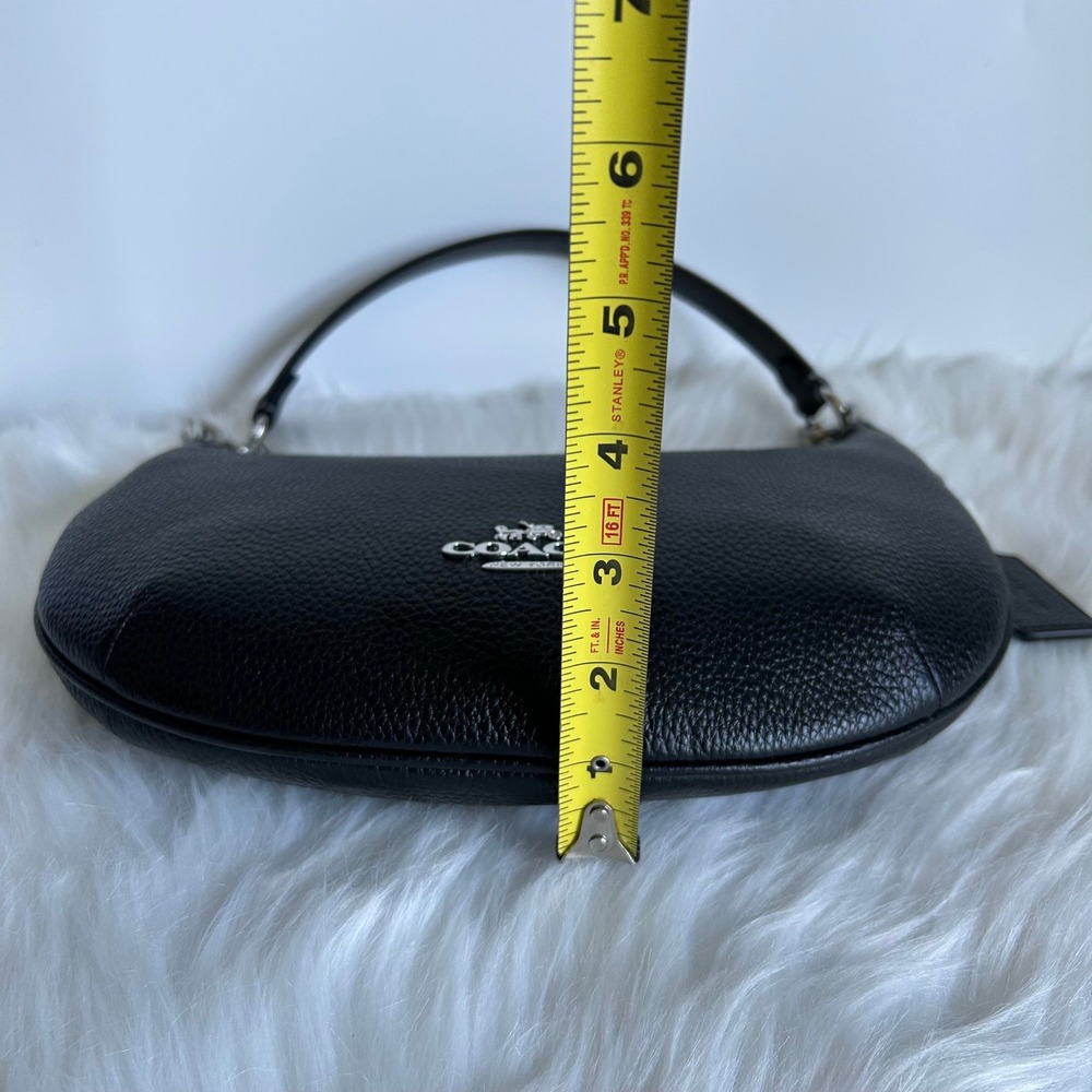 Coach Payton Black Pebble Leather Shoulder Bag Excellent - Picture 10 of 10